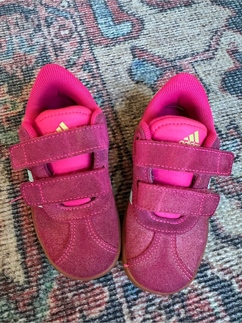 adidas Kids Hot Pink Velcro Sneakers